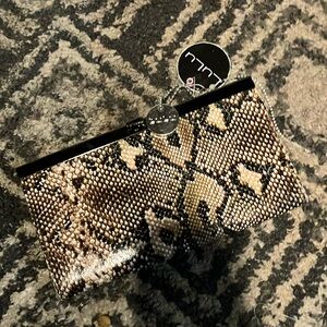 Lulu Snake Print Clutch